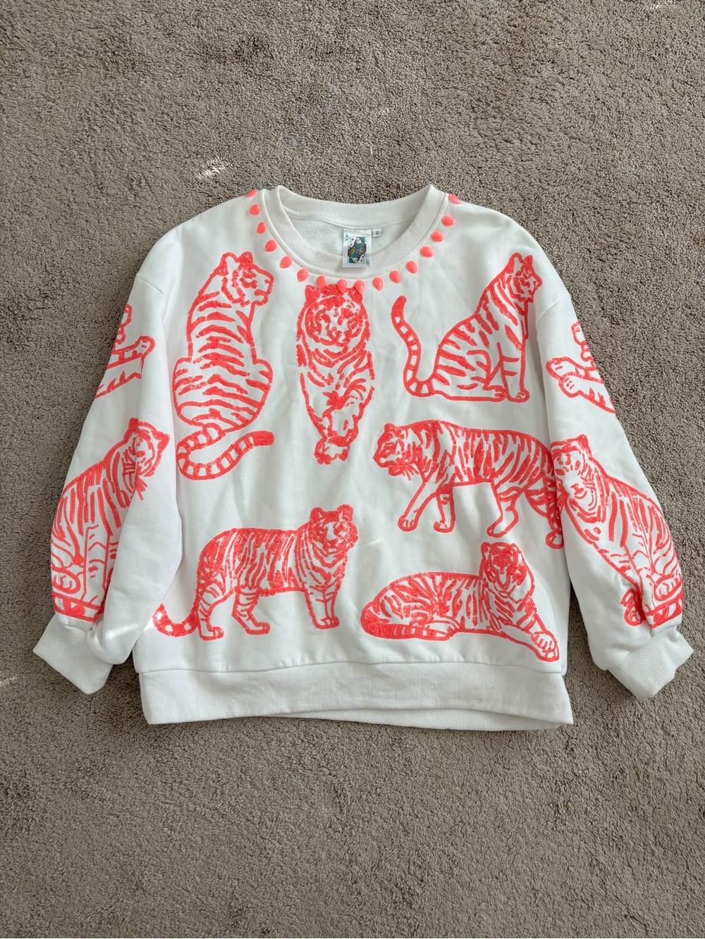 QUEEN OF SPARKLES Pink Tiger Sweatshirt